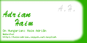 adrian haim business card