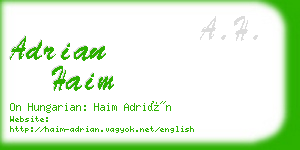 adrian haim business card